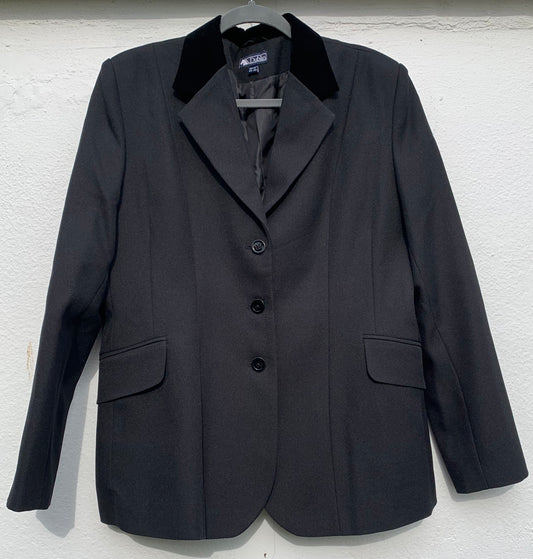 Black Dublin show competition jacket 42” chest with velvet collar