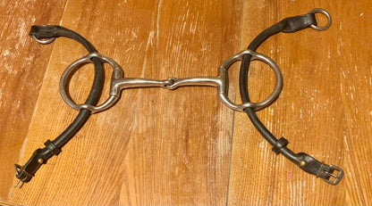 5.5” jointed running gag/cheltenham bit with cheek pieces (ref2)