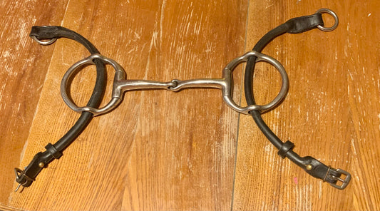 5.5” jointed running gag/cheltenham bit with cheek pieces (ref2)