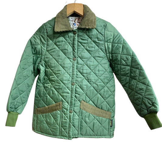 Unworn Child’s/teen/small adult 30” chest green quilted country coat