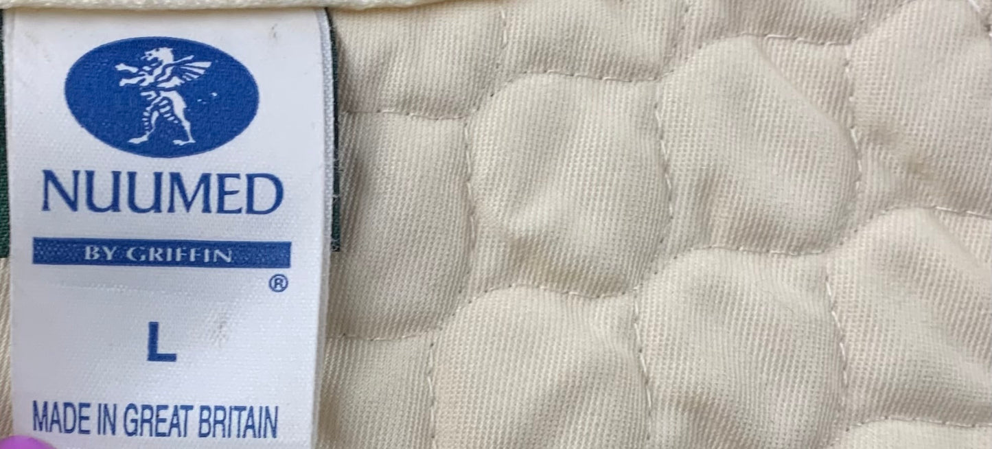 Nuumed griffin off white/cream hi wither quilt dressage numnah with sheepskin wither