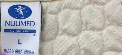 Nuumed griffin off white/cream hi wither quilt dressage numnah with sheepskin wither