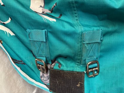 *professionally washed an reproofed**
6’3” approx 100g fill turnout rug