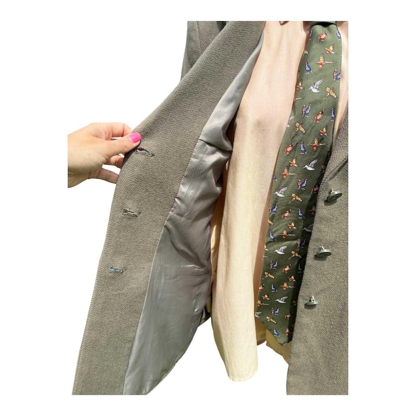 Dublin green herringbone show/hacking tweed jacket size 14