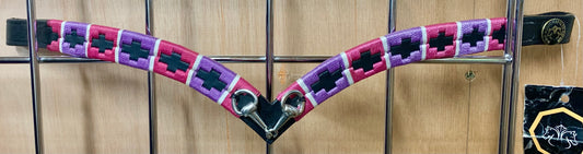 New with tag pink and purple extra full polo browband with snaffle bit detail