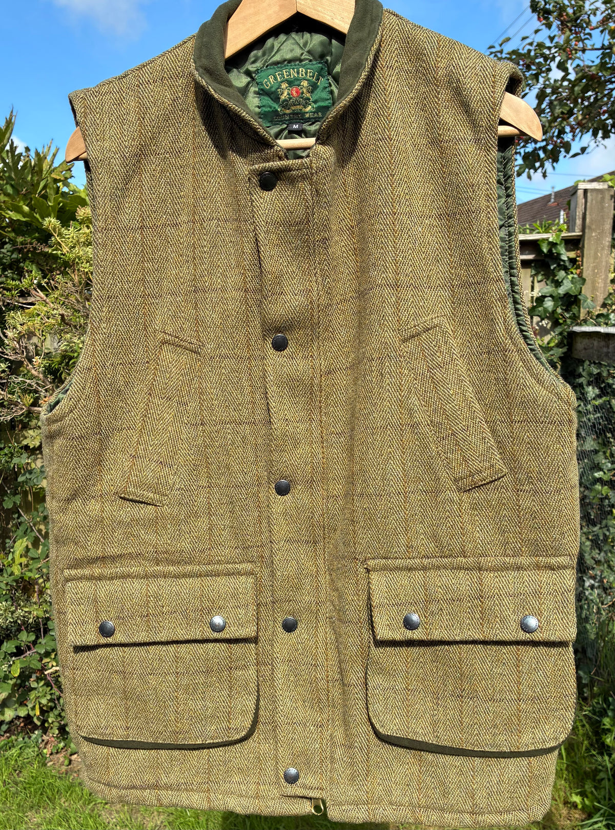 Greenbelt Traditional British country wear tweed gilet size medium