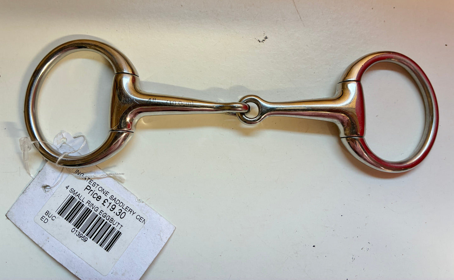 New 4” eggbutt small ring snaffle