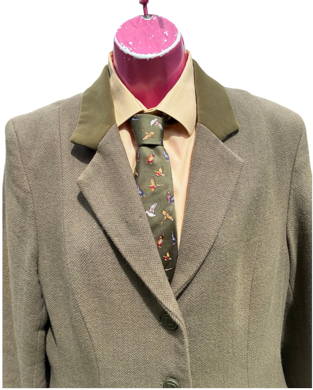 Dublin green herringbone show/hacking tweed jacket size 14