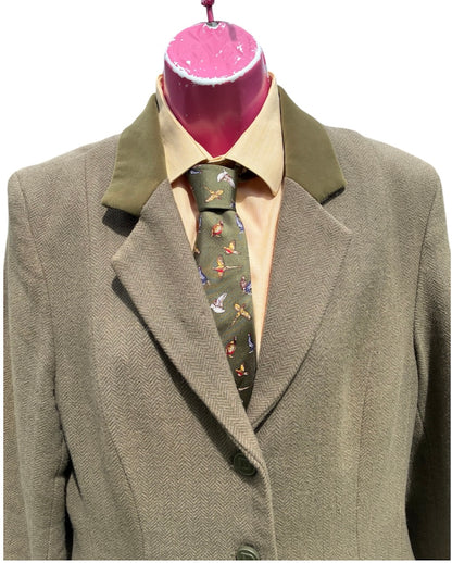 Dublin green herringbone show/hacking tweed jacket size 14