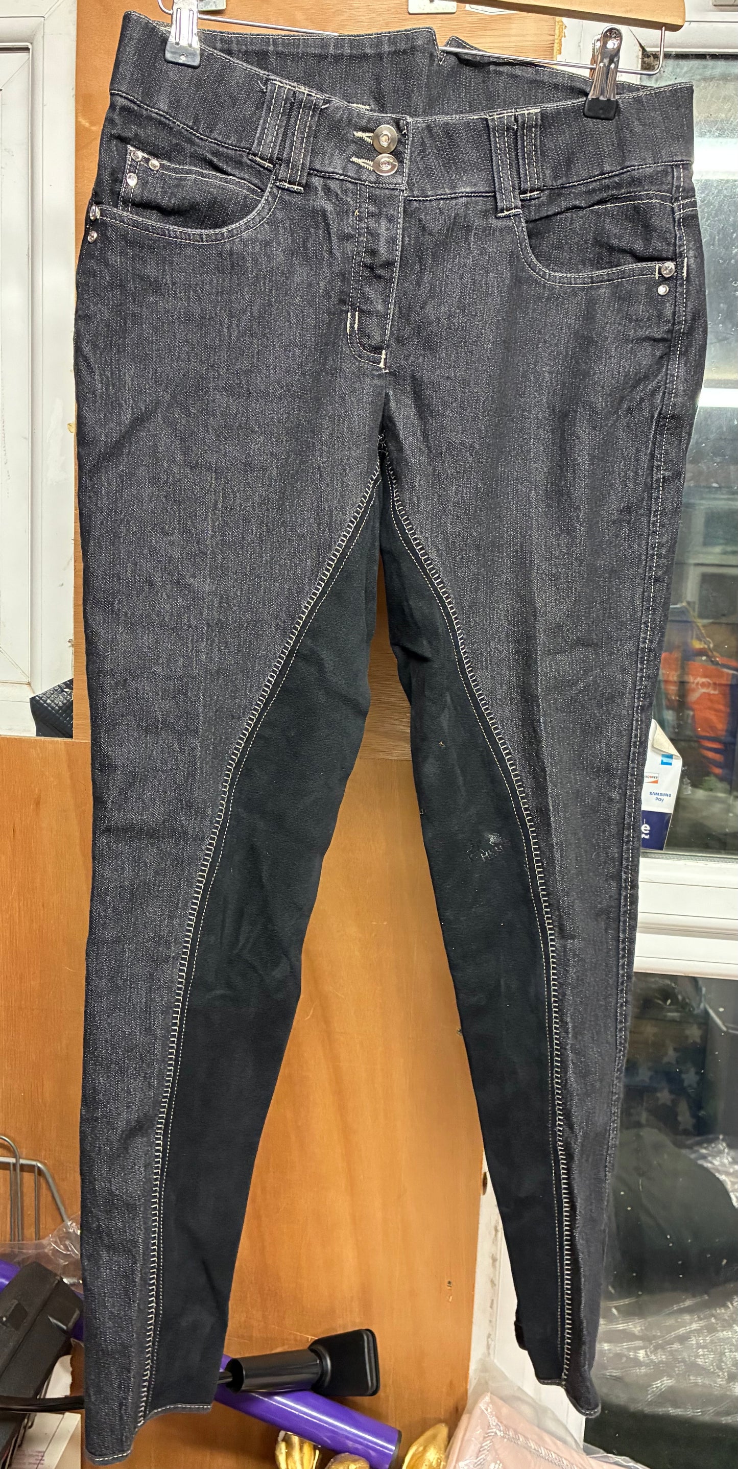 HKM DENIM JODHPURS SIZE 32
