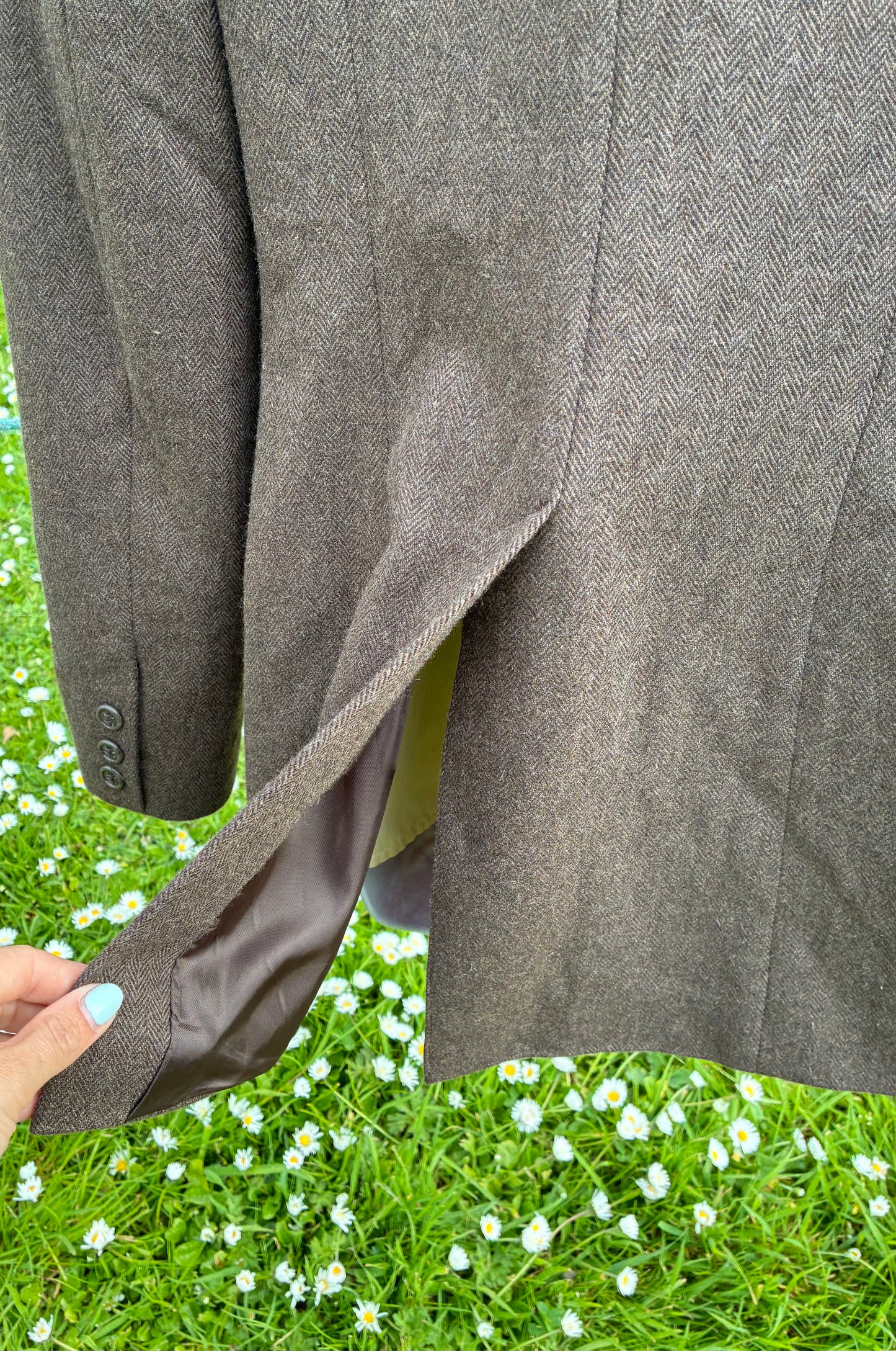Ladies Dublin Brown houndstooth tweed hacking/show jacket size 14/38”