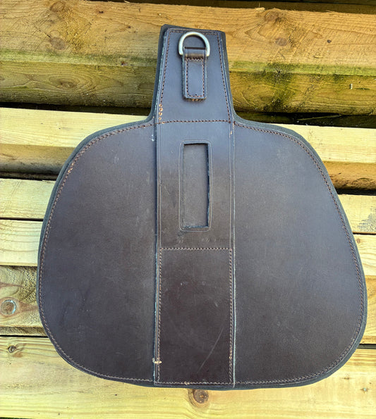Detachable stud girth with martingale/running rein attachment brown