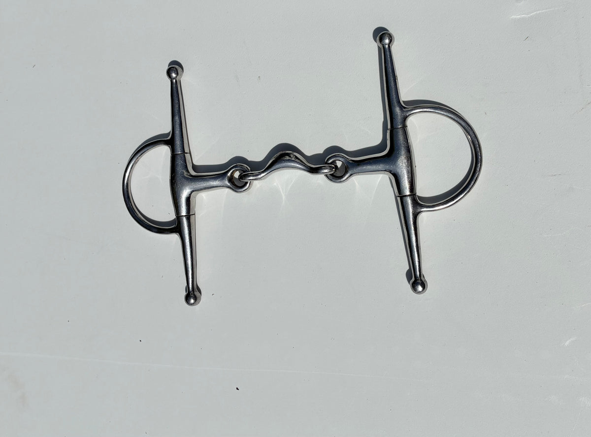 5.5” Full Cheek snaffle Quarter Moon Link double jointed