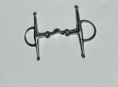5.5” Full Cheek snaffle Quarter Moon Link double jointed