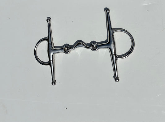 5.5” Full Cheek snaffle Quarter Moon Link double jointed