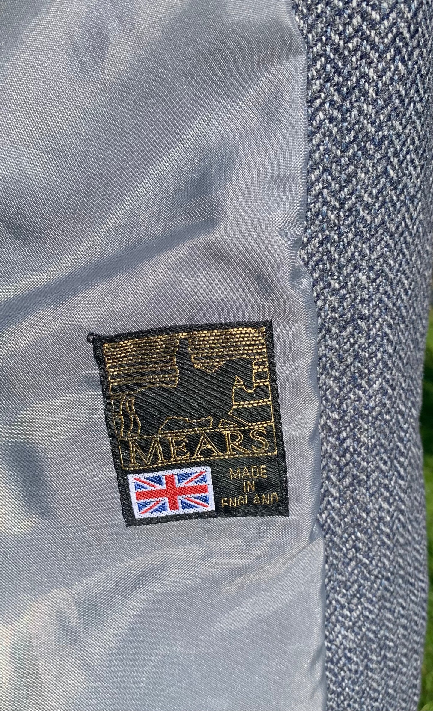 Ladies Grey/blue tweed mears show hacking jacket size 38
