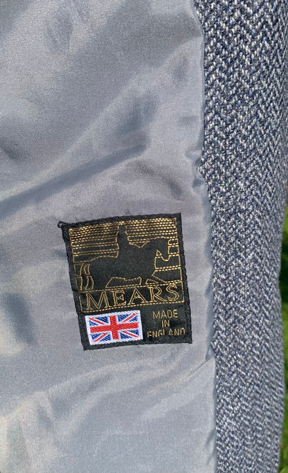 Ladies Grey/blue tweed mears show hacking jacket size 38