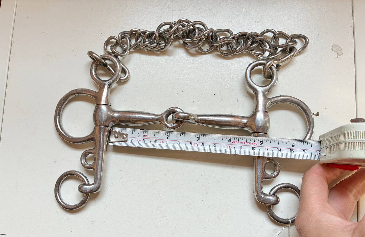 4.75” jointed Pelham with curb chain