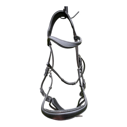 Horsemanship saddlery/Benz equestrian black cob size  anatomical leather bridle