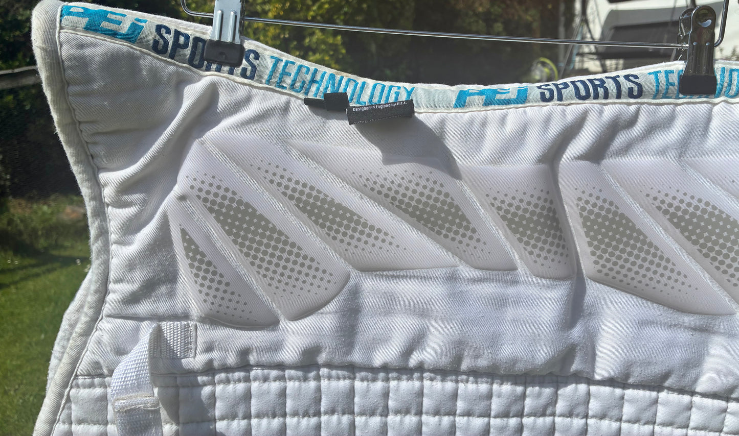 Premier equine 
Size full GP white tech grip anti slip saddle pad