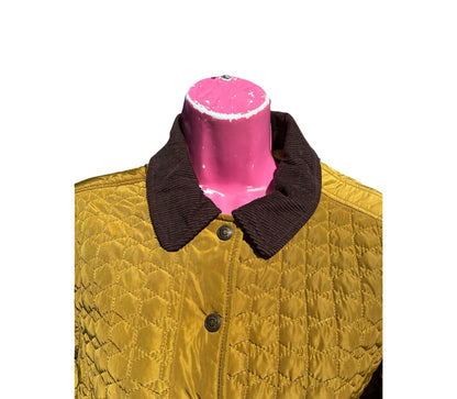 Toggi Quilted Country Jacket – Moss Green/mustard  – UK 12