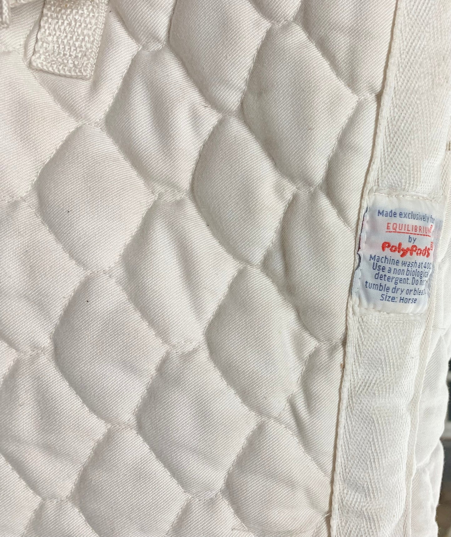 White stretch flex dressage saddle pad size full