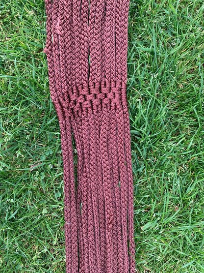 49” Brown Stubben string anti chafing girth 14 strands of non chafing nylon and roller buckles