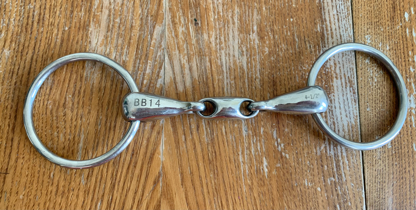 4.5” loose ring  snaffle with lozenge good condition
