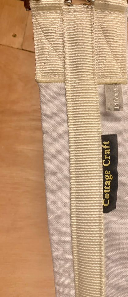 Unworn cottage craft white girth 55”