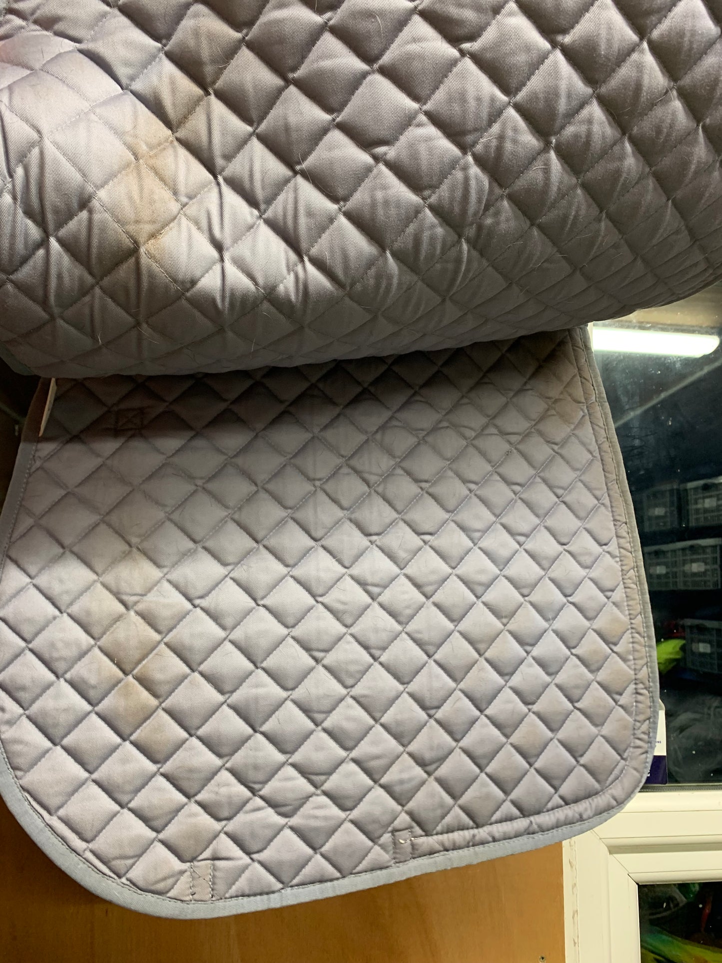 Grey silver sparkly cob bling matchy diamanté saddled pad and ears set