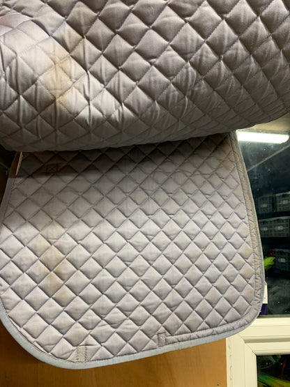 Grey silver sparkly cob bling matchy diamanté saddled pad and ears set