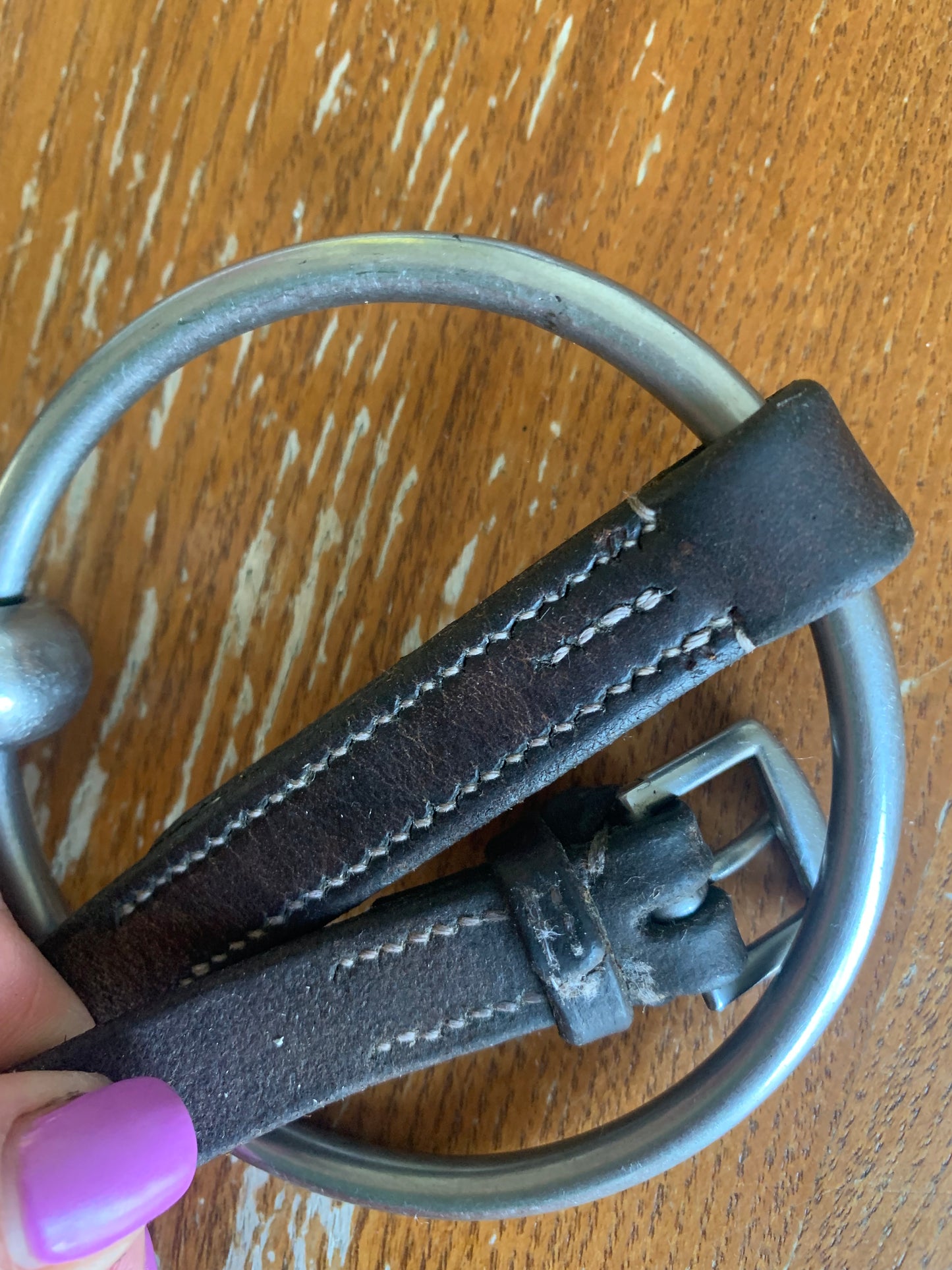 5.5” loose ring racing bit with leathers