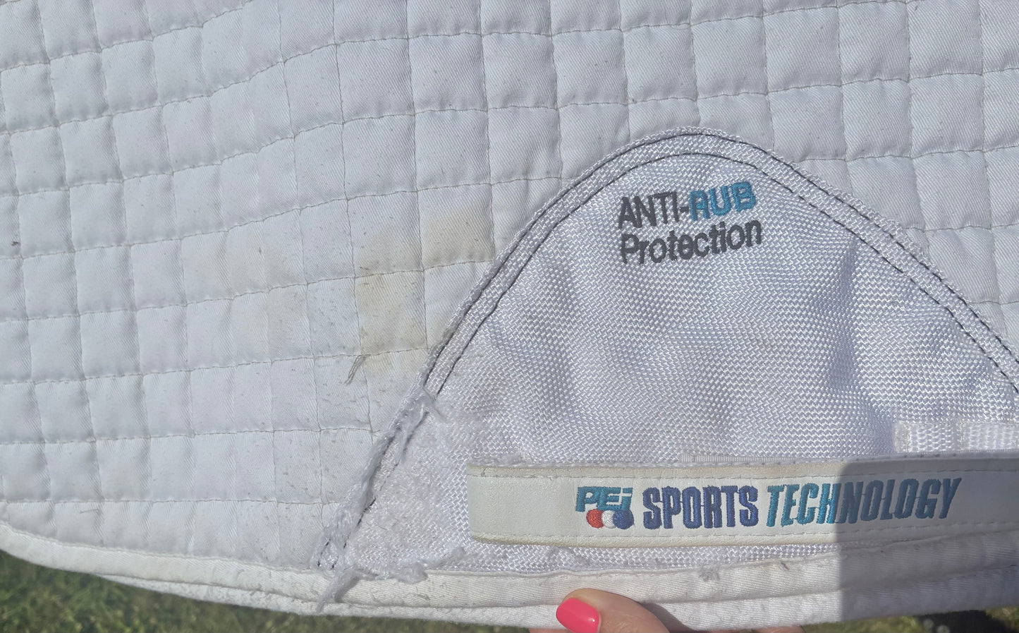 Premier equine 
Size full GP white tech grip anti slip saddle pad