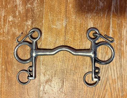 4.75” ported Weymouth Pelham  bit fixed cheek