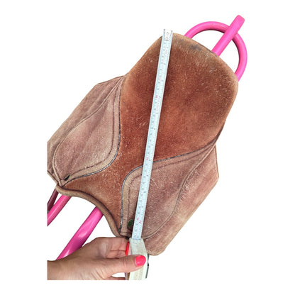 1st ridden/leadrein 12” brown pony Suede show saddle