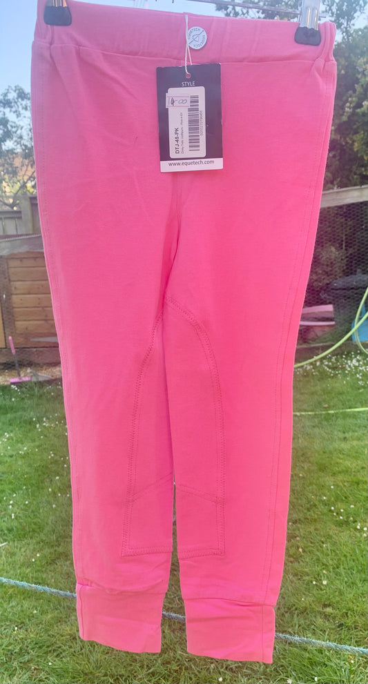 New with tag Equetech pink Dinky Tots Jodhpurs 4-5 years