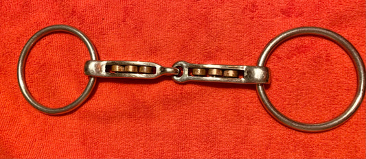 5.5” Loose ring copper roller snaffle