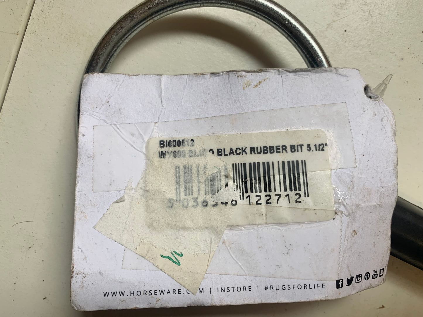 Unused with tag horseware flexible rubber bit 5.5”