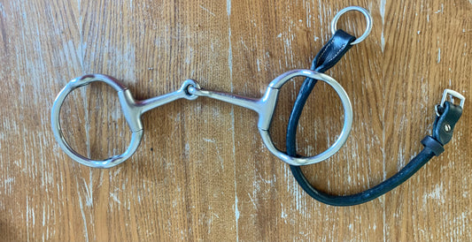 5” Cheltenham Running Gag Bit with one English Leather Cheek