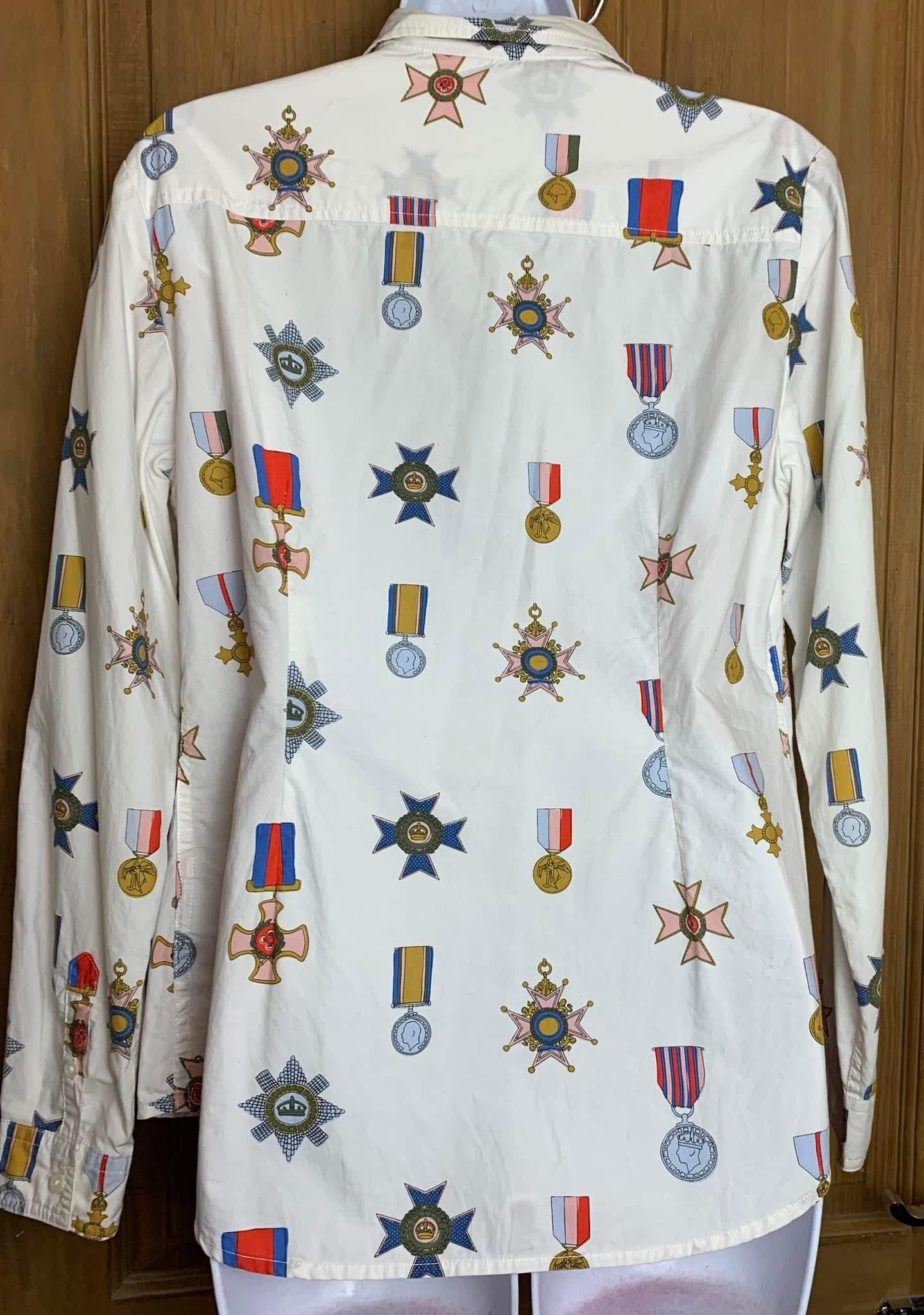 Boden medal print shirt size 12
