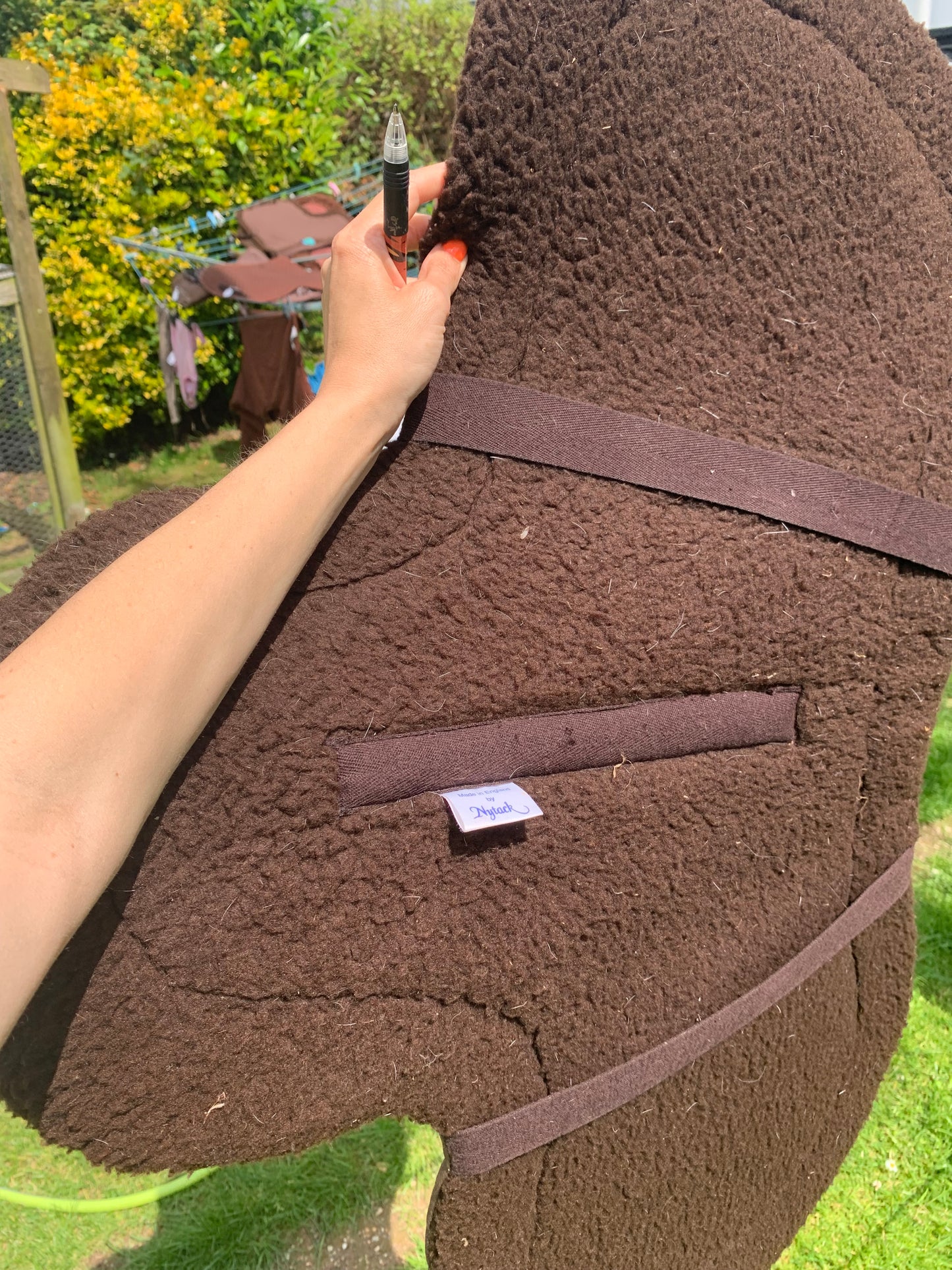 Nytack brown approx large pony padded numnah