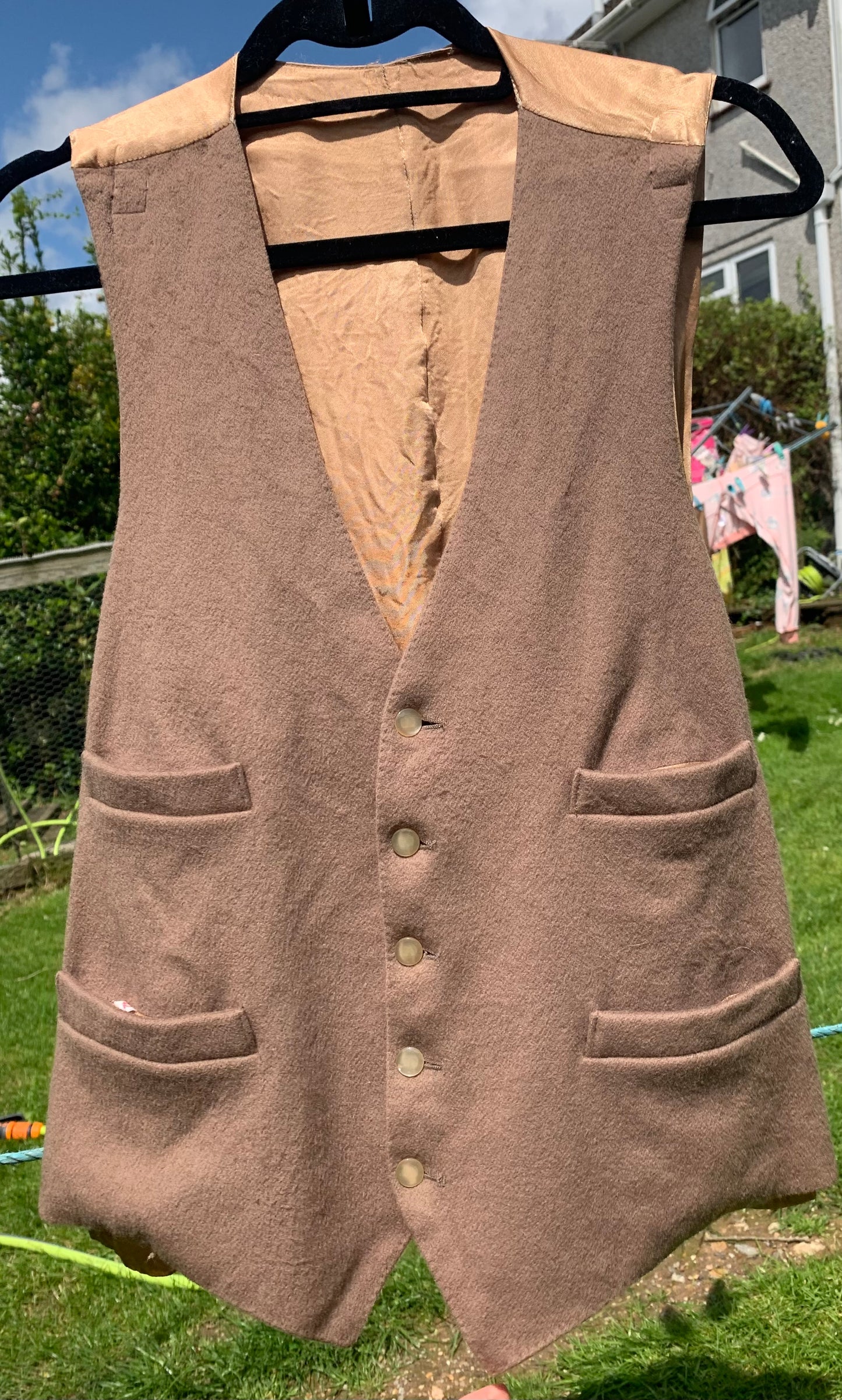 Size 42 beige wool Waistcoat