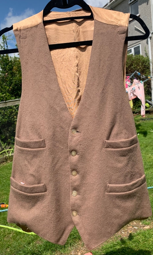 Size 42 beige wool Waistcoat