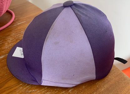 Purple and lilac Lycra hat cover