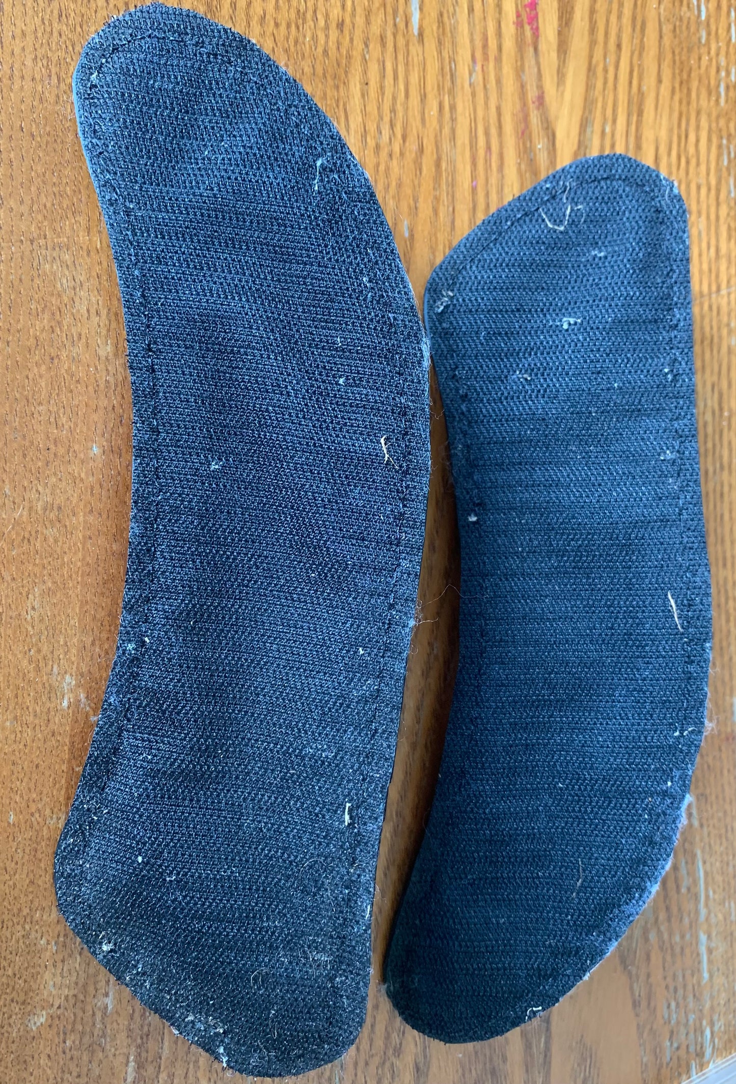 Black synthetic Velcro backed large chunky knee blocks