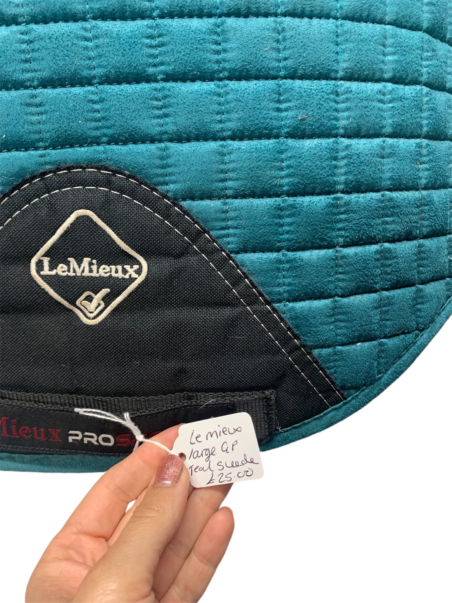 Large Le mieux GP saddle pad in suede teal