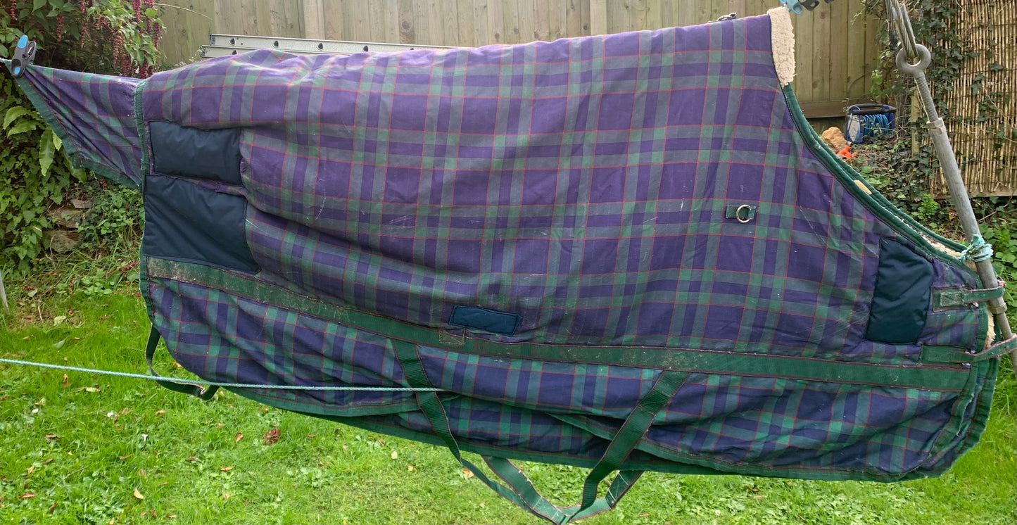 5’9 thick heavy weight Sherpa fleece lined world beater turnout rug ref3