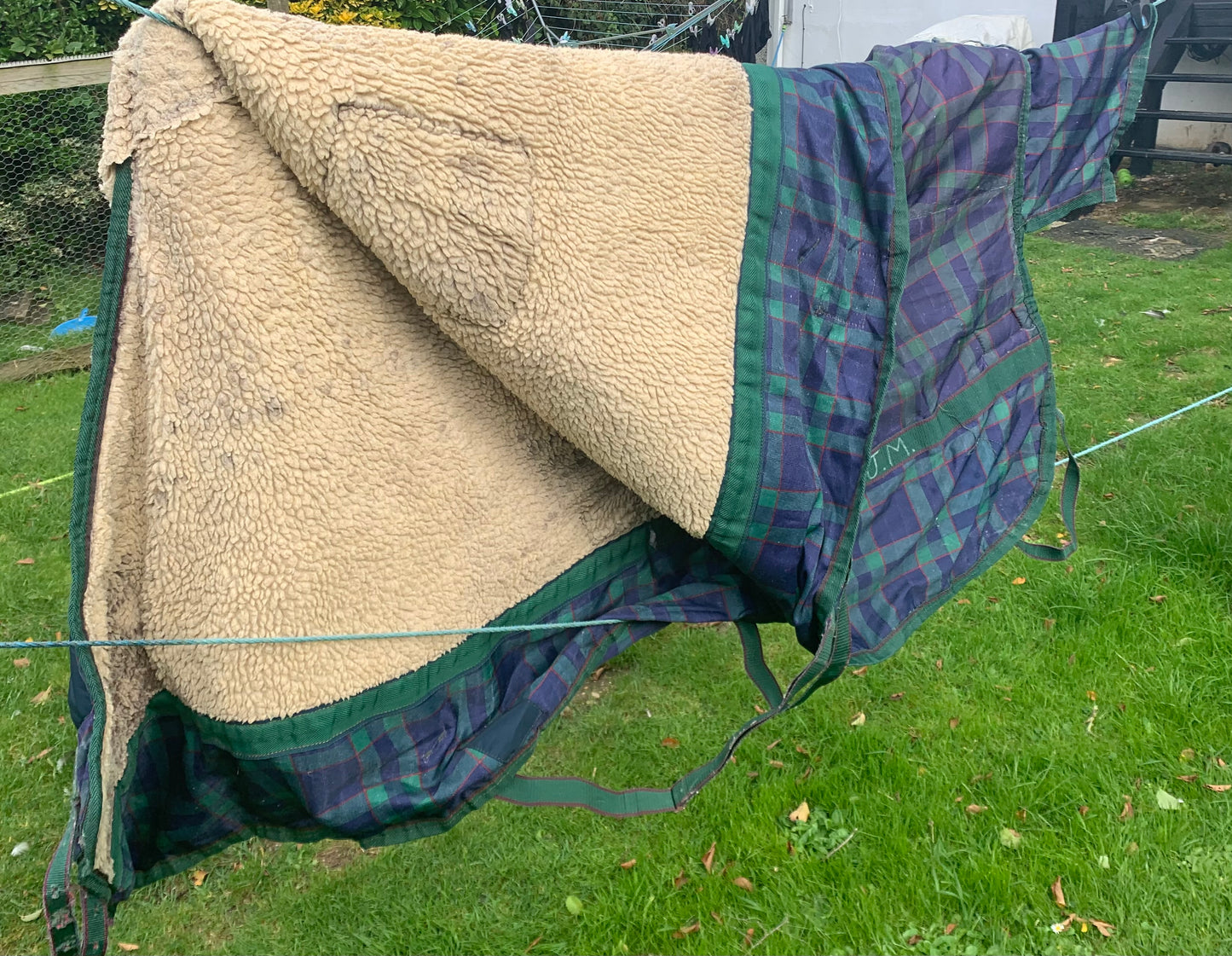 5’9 thick heavy weight Sherpa fleece lined world beater turnout rug ref3