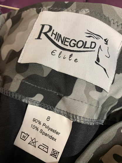New with tag Rhinegold Full Seat Camo Riding Tights size 8