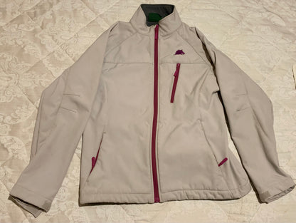 Taupe softshell fleece lined jacket size large